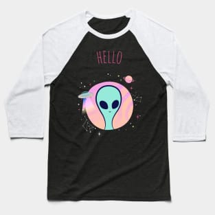 Alien Face Baseball T-Shirt